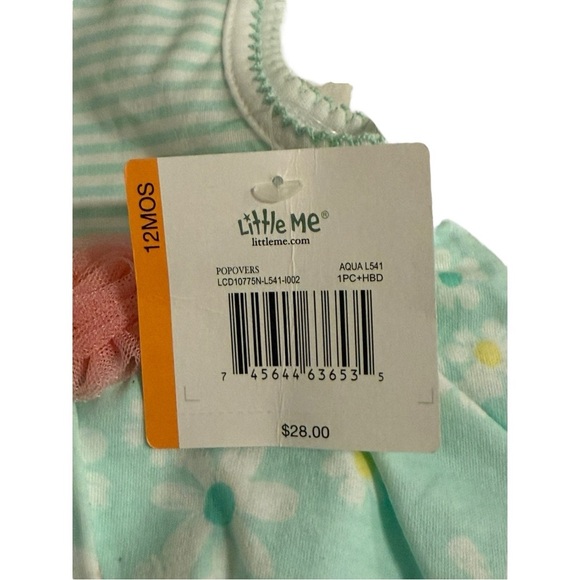 Little Me NWT Mint Floral Bubble Dress & Hat Baby Girl 12M - Picture 11 of 11